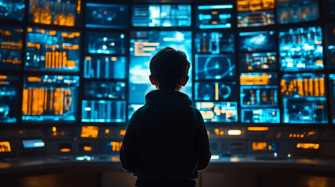 Un adolescent au travail sur son dossier d'analyse
